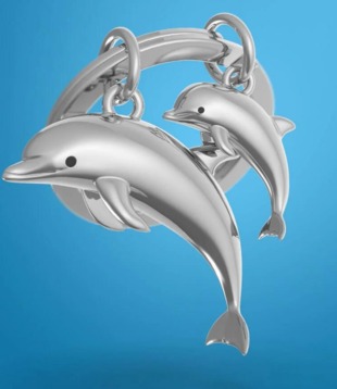 keyring - dolphin family