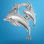 keyring - dolphin family