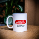 mug - baas in huis (rood)