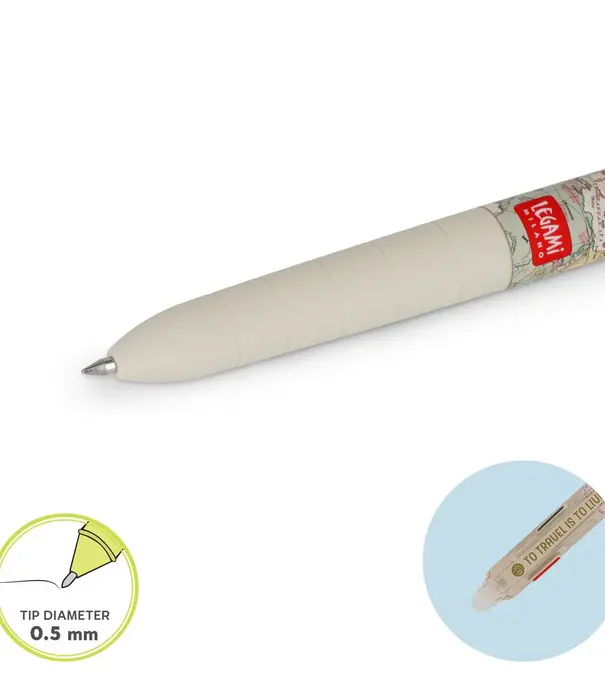 Legami 3-colour erasable gel pen - travel