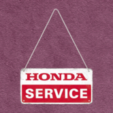 hanging sign - honda service