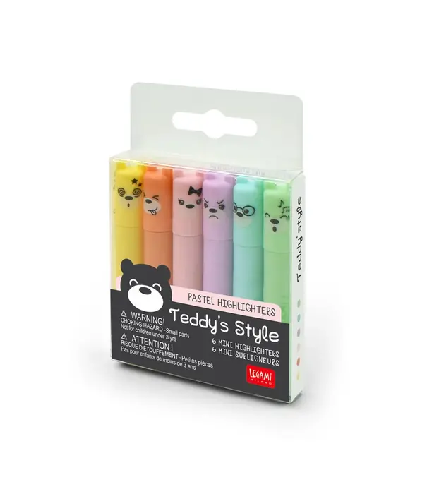 Legami highlighters - Teddy's style (6pcs)