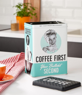 blikken doos - M - Coffee first