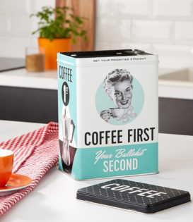 tin box - M - Coffee first