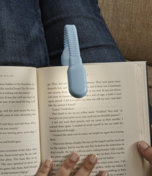 oplaadbare boekenlamp met clip (blauw)