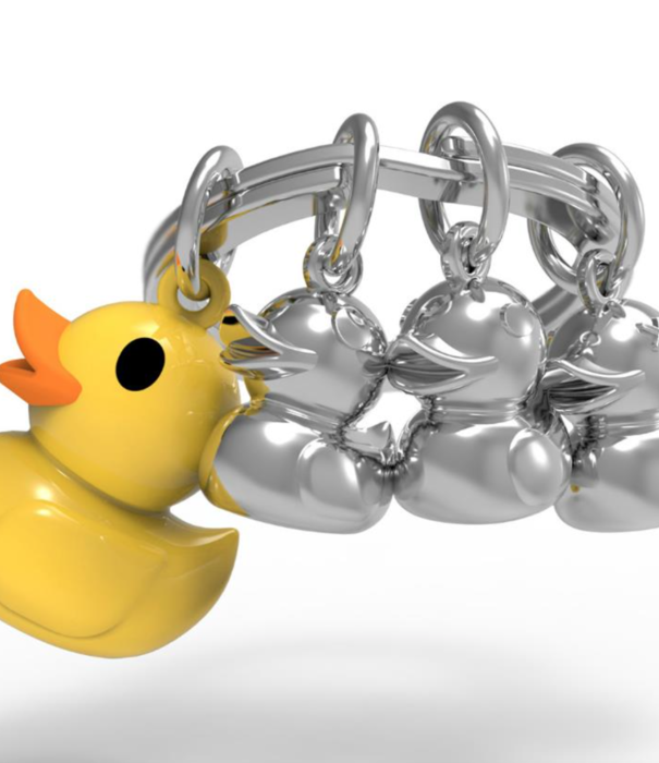 Metalmorphose keyring - duck (yellow)