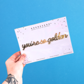 muurquote - you're so golden (goud)