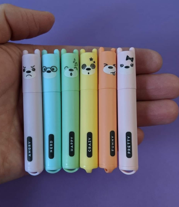 Legami highlighters - Teddy's style (6pcs)