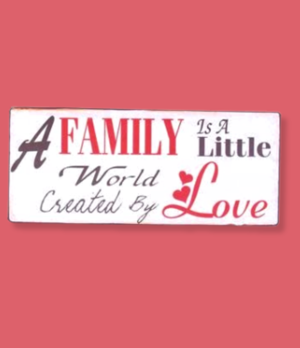 Jelly Jazz metal sign - a family is ...