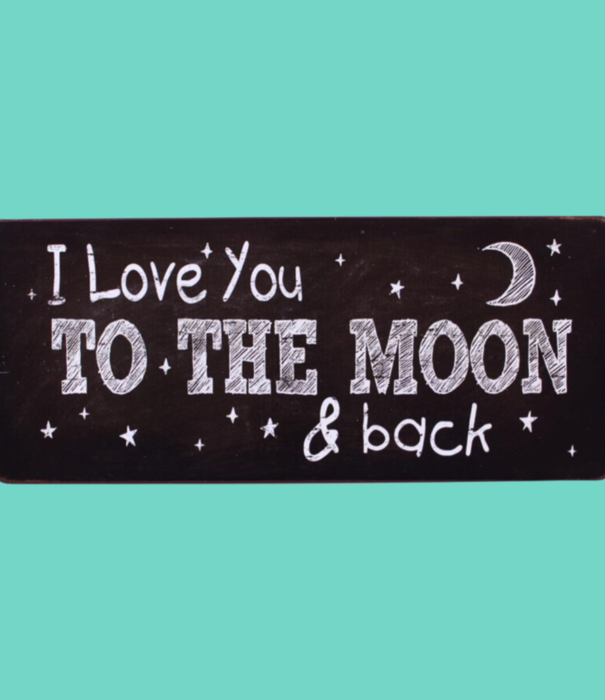 Jelly Jazz hangbord - i love you to the moon and back