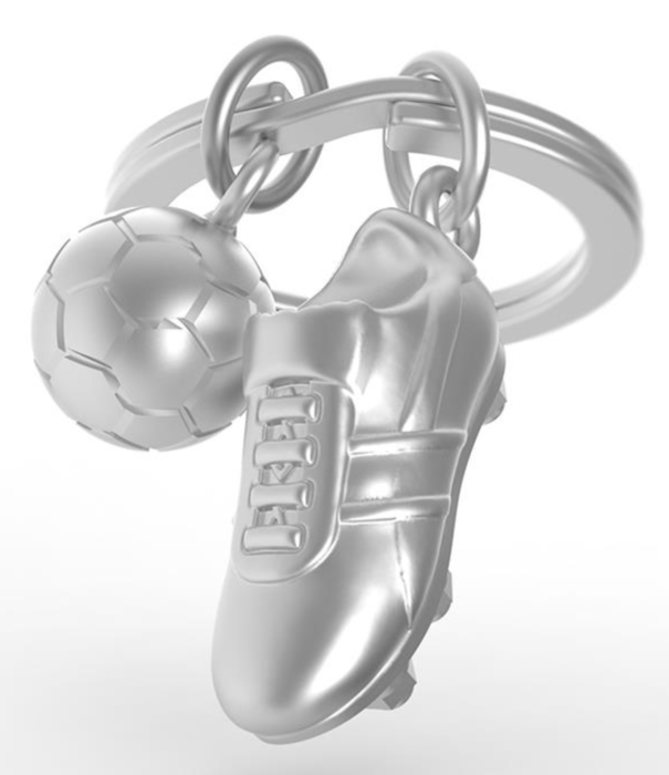 Metalmorphose sleutelhanger - voetbal & -schoen