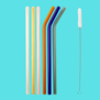 reusable straws - glass (colorful)