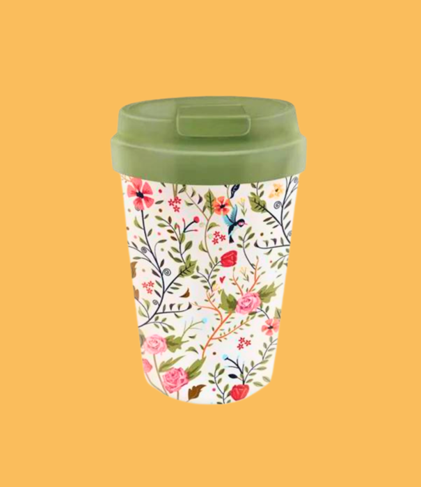 Chic Mic travel cup - flowers and birds