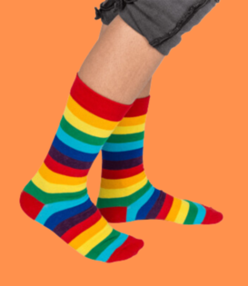 socks in can - rainbow (39-46)