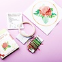 mini cross stitch embroidery kit - rose