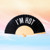 textile fan - I'm hot (black)