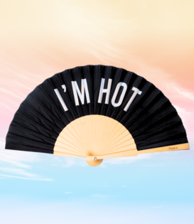 textile fan - I'm hot (black)