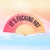 textile fan - Its fucking hot (sunset gradient)