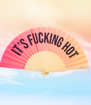 textile fan - Its fucking hot (sunset gradient)