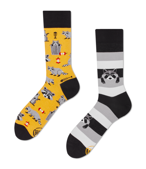 Many Mornings socks - raccoon bandit (39-42)