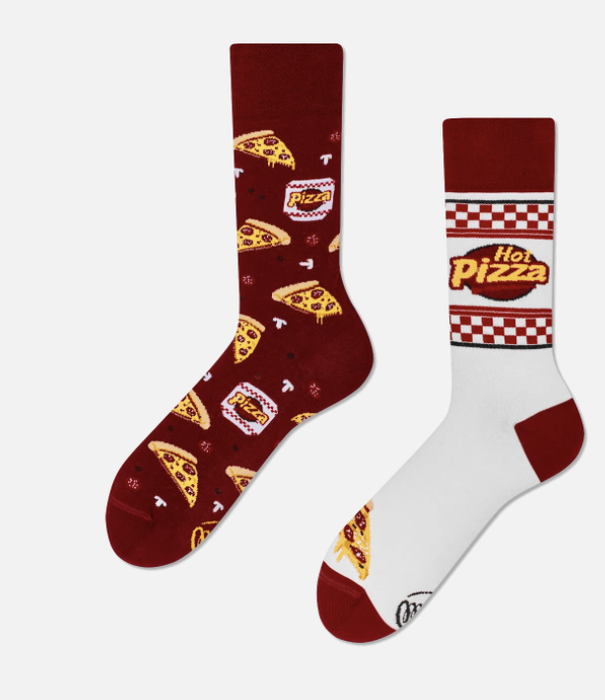 Many Mornings socks - pizza slice (43-46)