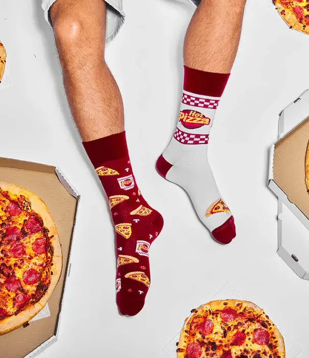 Many Mornings socks - pizza slice (35-38)