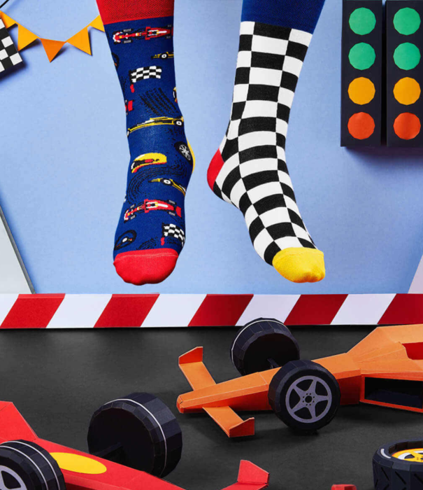 Many Mornings socks - formula racing (39-42)