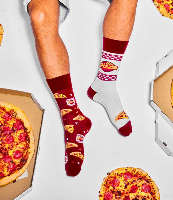 Many Mornings socks - pizza slice (39-42)