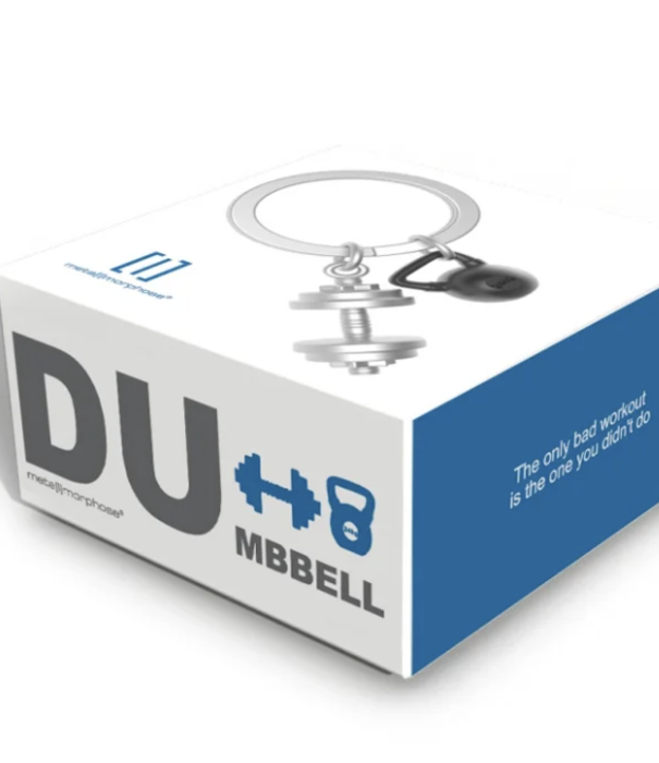 Metalmorphose keyring - dumbbell & kettlebell