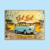 metal sign - 30x40 - let's get lost VW