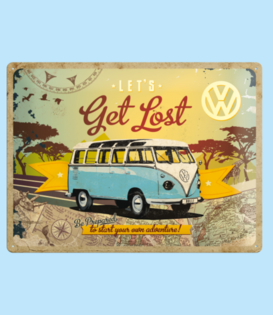 sign - 30x40 - let's get lost VW