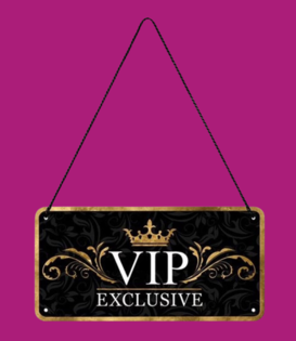 hanging sign - VIP