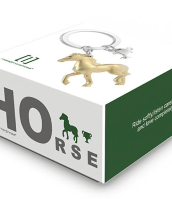 Metalmorphose keyring - horse (gold)