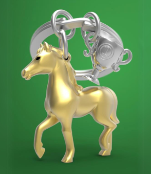 keyring - horse (gold)