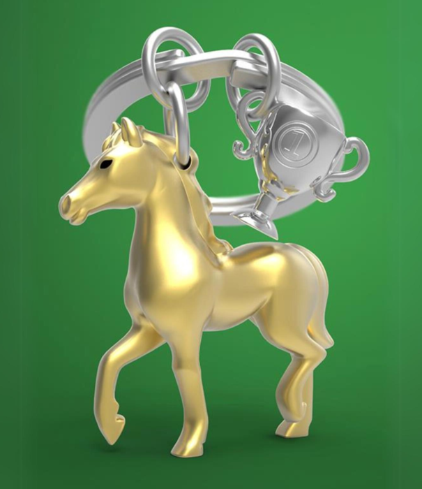 Metalmorphose keyring - horse (gold)