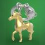 keyring - horse (gold)