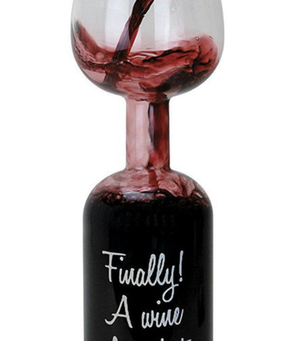 Winkee wine glass - wine bottle glass