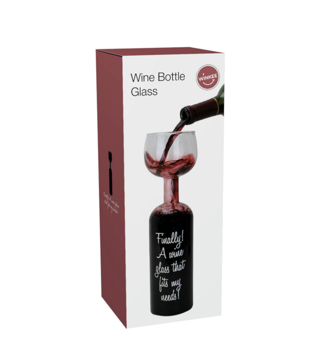 Winkee wine glass - wine bottle glass