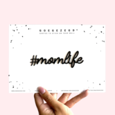 muurquote - #momlife (zwart)