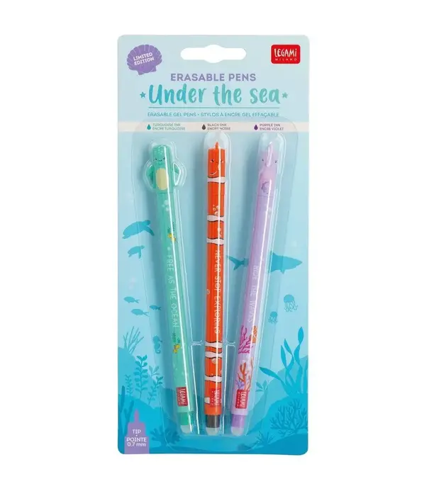 Legami erasable pen set - under the sea