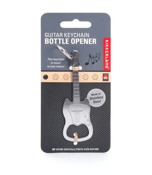 Kikkerland Guitar Keychain Bottle Opener