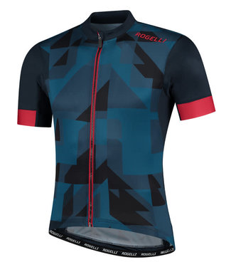 Rogelli Rogelli Brisk KM Wielershirt Blauw/Rood