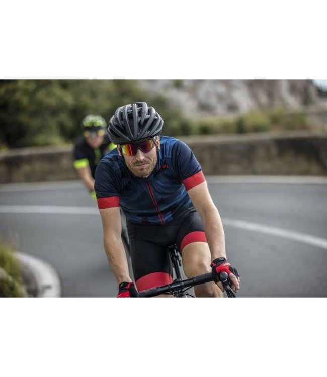 Rogelli Rogelli Brisk KM Wielershirt Blauw/Rood