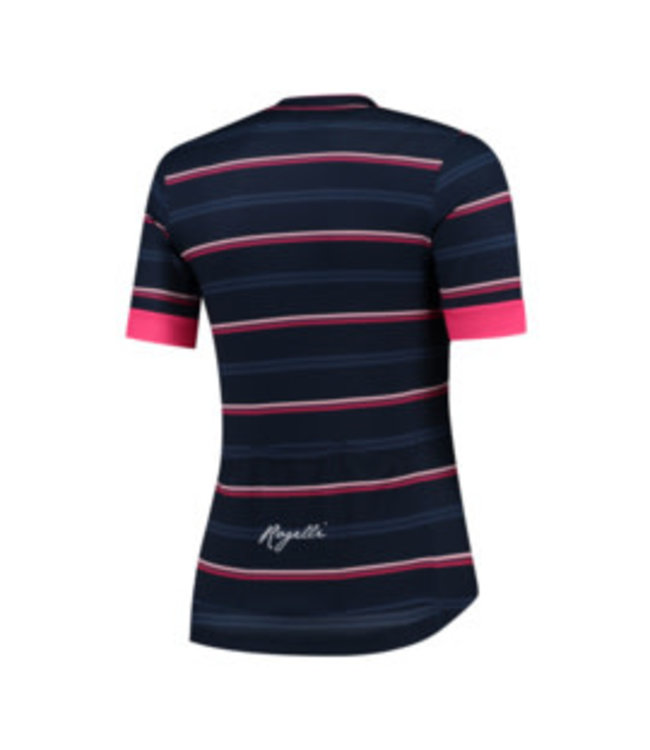 Rogelli Rogelli Stripe Ladies KM Wielershirt Blauw/Roze