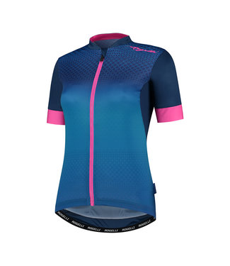 Rogelli Rogelli Lux Ladies KM Wielershirt Blauw/Roze