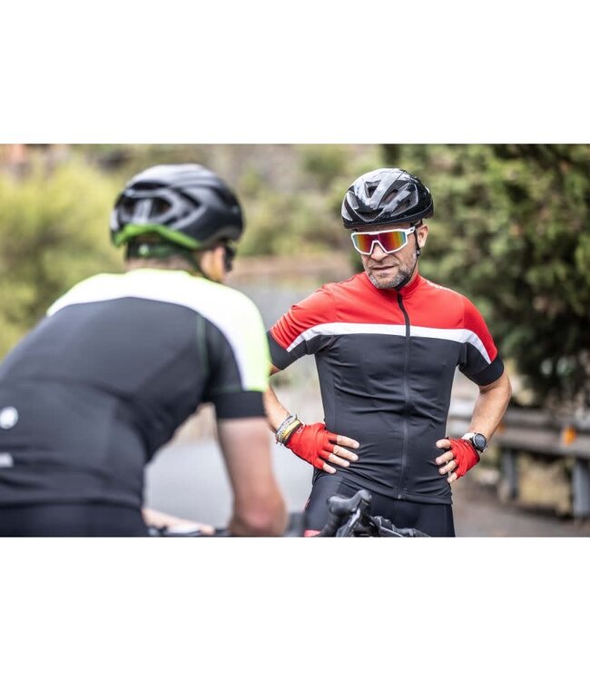 Rogelli Rogelli Course KM Wielershirt Zwart/Rood/Wit