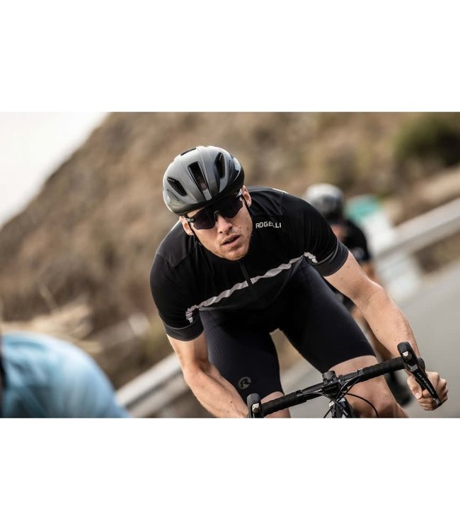 Rogelli Rogelli Course KM Wielershirt Zwart/Grijs/Wit