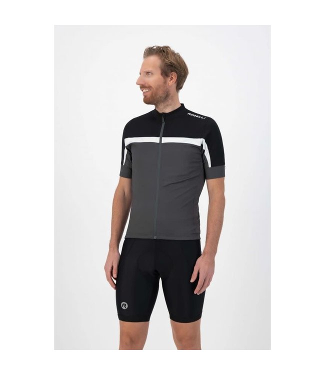 Rogelli Rogelli Course KM Wielershirt Zwart/Grijs/Wit