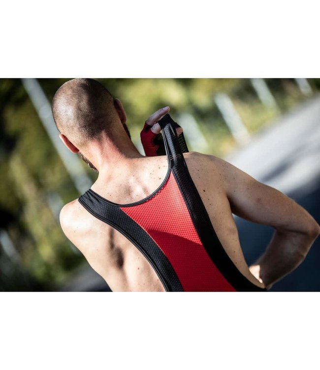 Rogelli Rogelli Tyro Wielerbroek Zwart/Rood