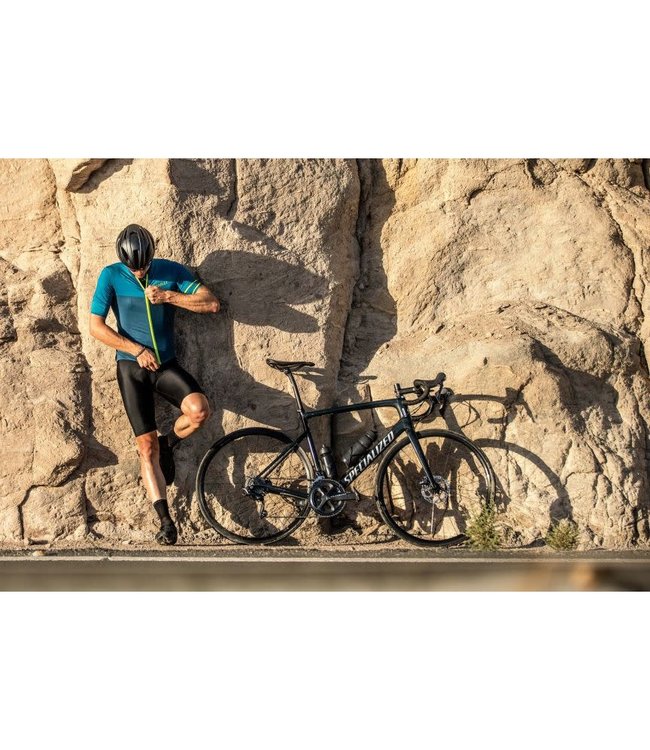 Rogelli Rogelli Block KM Wielershirt Blauw/Lime